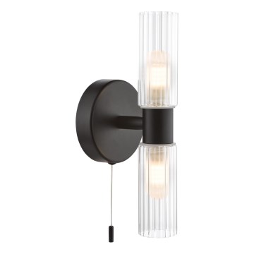 Där Lighting BOL0922 - Aplica de perete pentru baie BOLTON 2xG9/5W/230V IP44 neagră