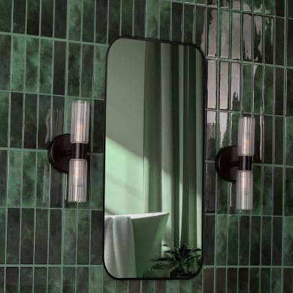 Där Lighting BOL0922 - Aplica de perete pentru baie BOLTON 2xG9/5W/230V IP44 neagră