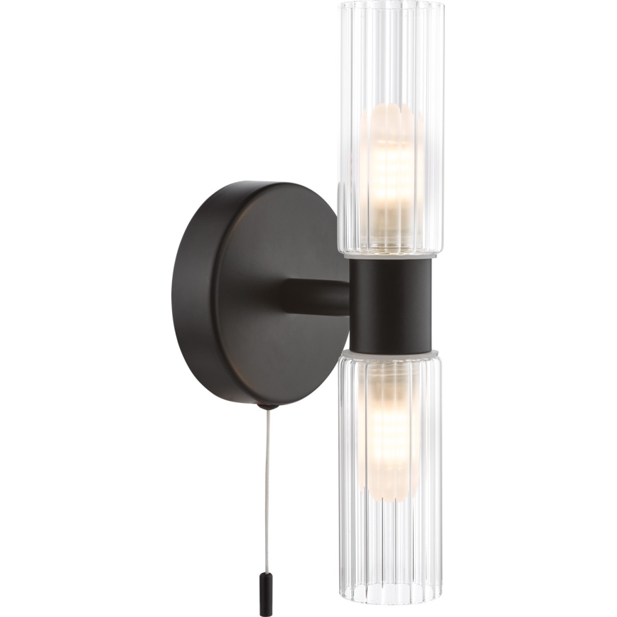Där Lighting BOL0922 - Aplica de perete pentru baie BOLTON 2xG9/5W/230V IP44 neagră