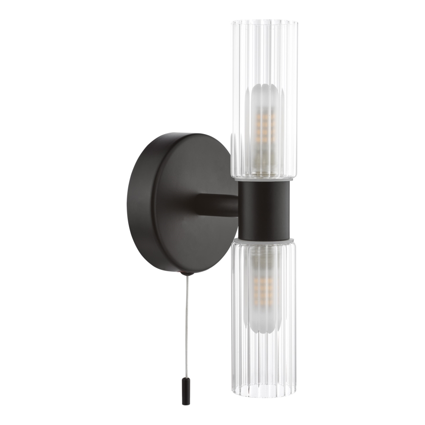 Där Lighting BOL0922 - Aplica de perete pentru baie BOLTON 2xG9/5W/230V IP44 neagră