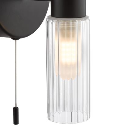 Där Lighting BOL0922 - Aplica de perete pentru baie BOLTON 2xG9/5W/230V IP44 neagră