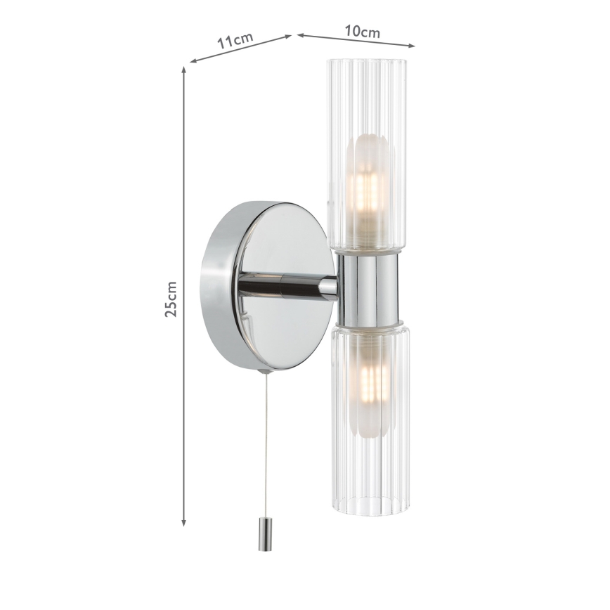 Där Lighting BOL0950 - Aplica de baie BOLTON 2xG9/5W/230V IP44 crom lucios