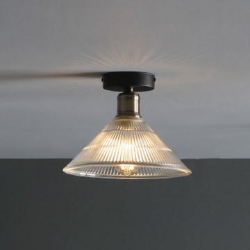 Där Lighting BOY0175 - Plafonieră BOYD 1xE27/60W/230V Ø 25 cm alamă/sticlă clară