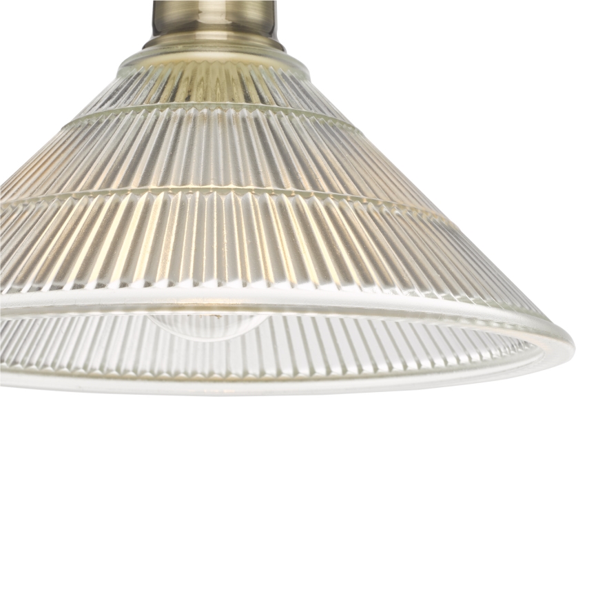 Där Lighting BOY0175 - Plafonieră BOYD 1xE27/60W/230V Ø 25 cm alamă/sticlă clară