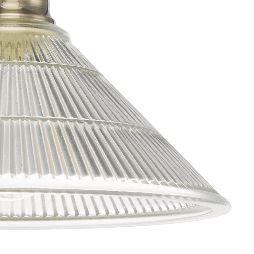 Där Lighting BOY0175 - Plafonieră BOYD 1xE27/60W/230V Ø 25 cm alamă/sticlă clară