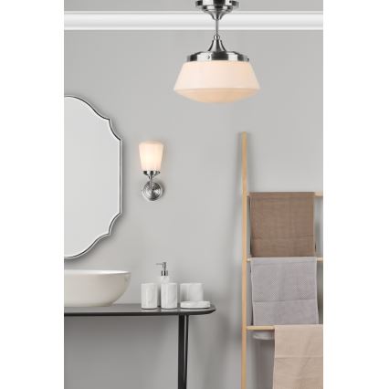 Där Lighting CAD0150 - Lustră aplicată pentru baie CADEN 1xE27/60W/230V IP44 crom lucios