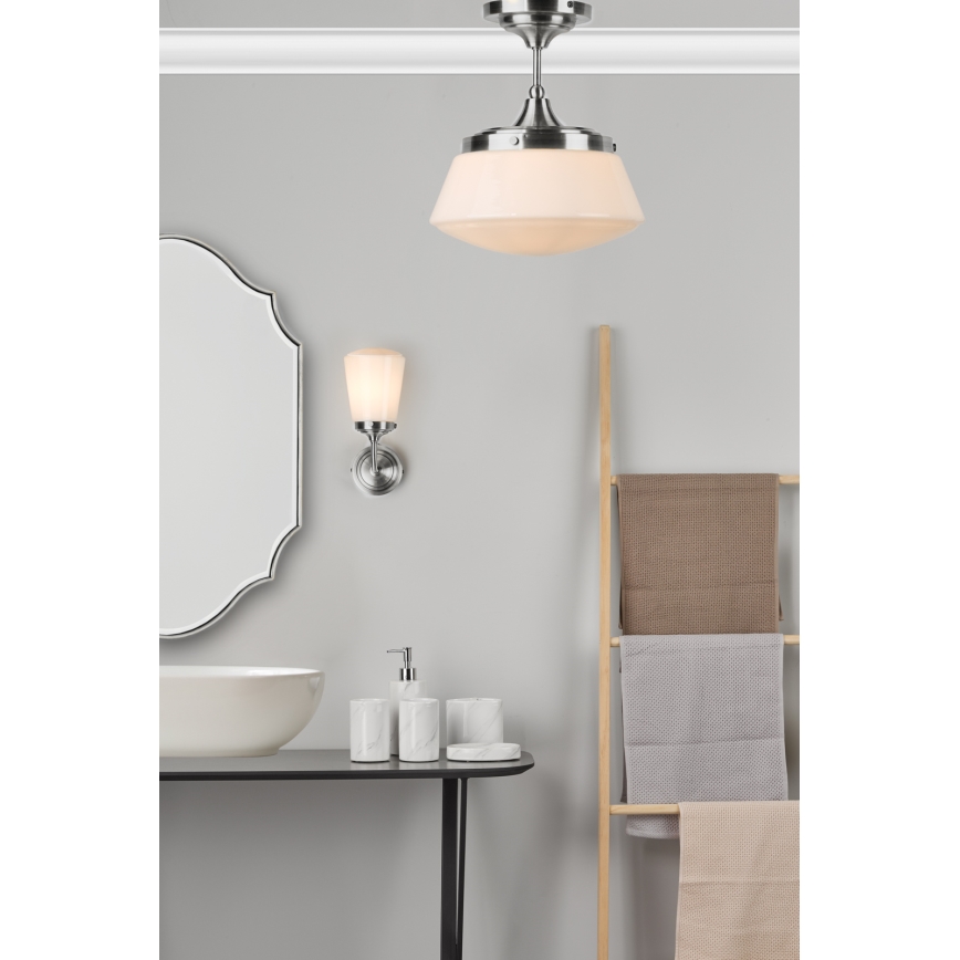 Där Lighting CAD0150 - Lustră aplicată pentru baie CADEN 1xE27/60W/230V IP44 crom lucios
