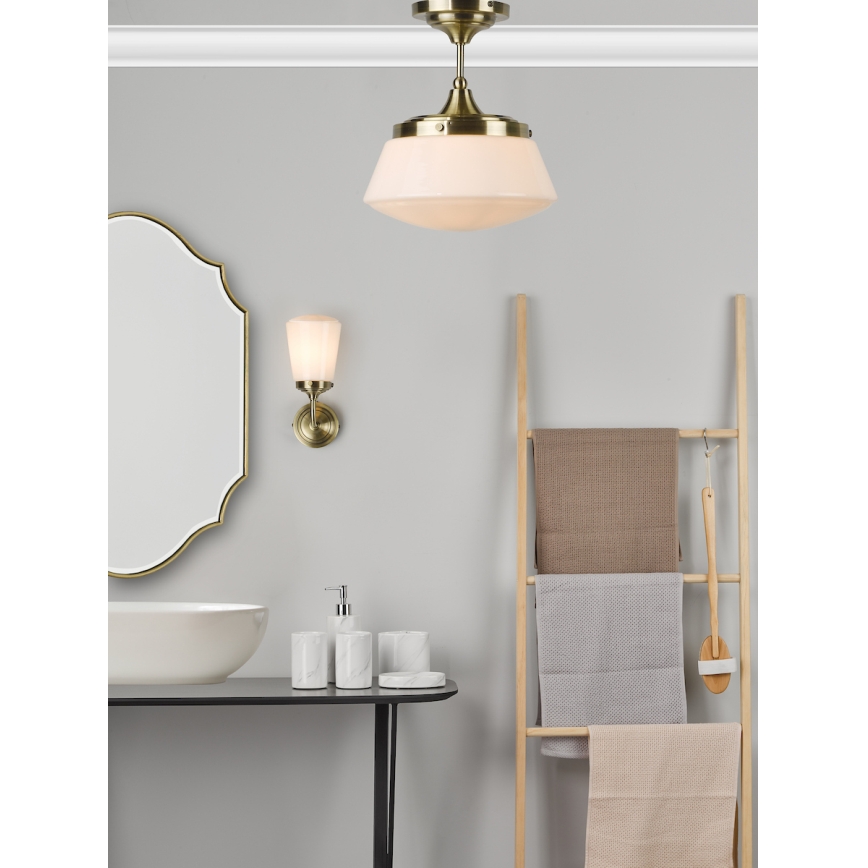 Där Lighting CAD0175 - Plafonieră de tavan pentru baie CADEN 1xE27/60W/230V IP44 alamă