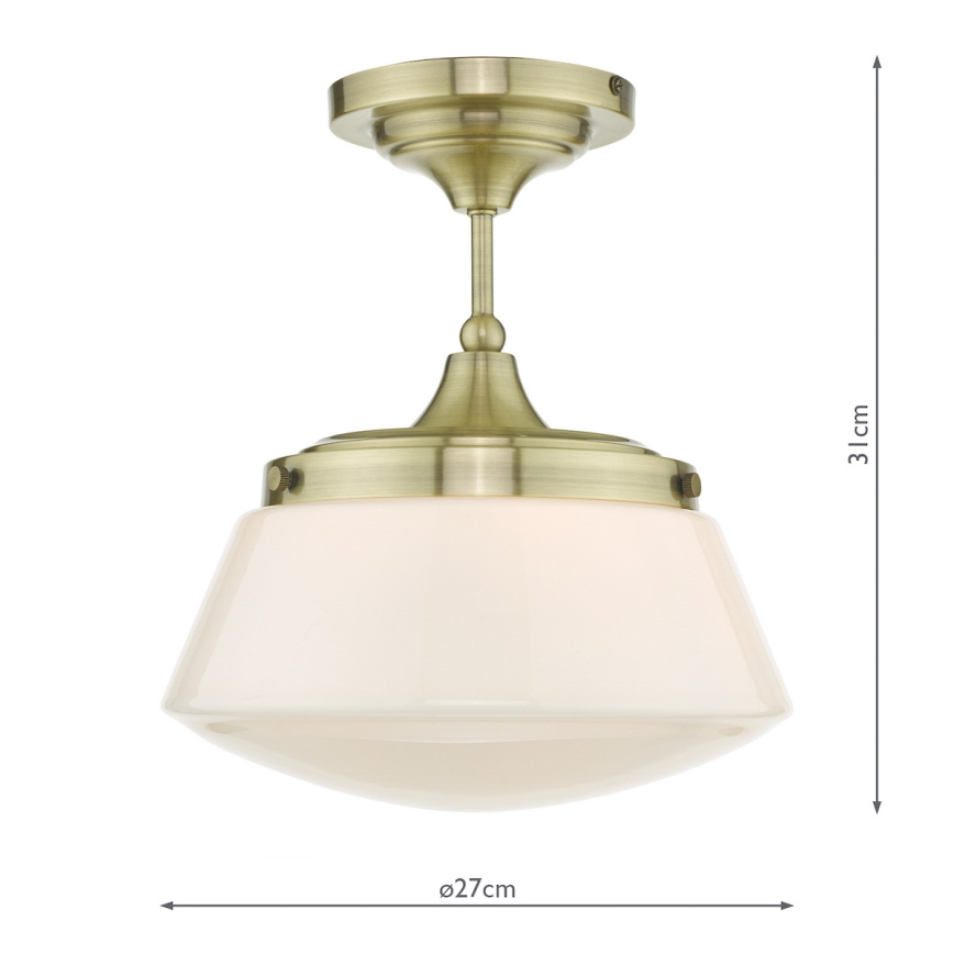 Där Lighting CAD0175 - Plafonieră de tavan pentru baie CADEN 1xE27/60W/230V IP44 alamă