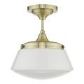 Där Lighting CAD0175 - Plafonieră de tavan pentru baie CADEN 1xE27/60W/230V IP44 alamă