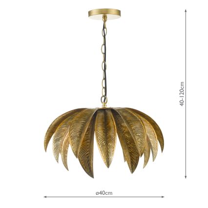 Där Lighting CAR0135 - Candelabru cu lanț CARA 1xE27/60W/230V auriu