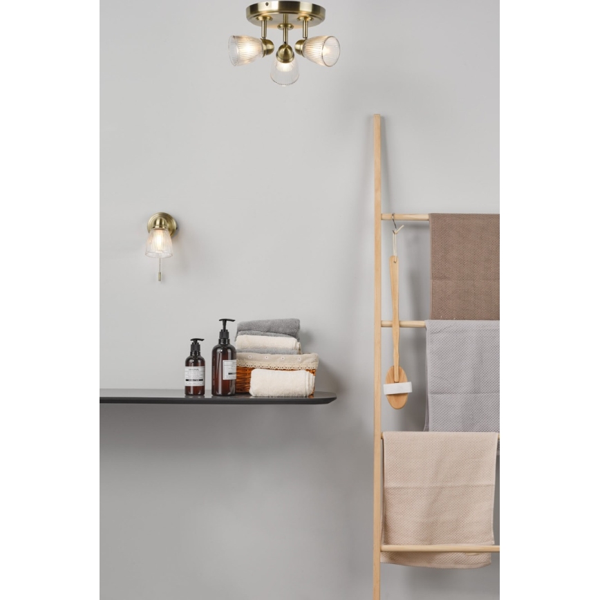 Där Lighting CED0775 - Lampă de perete pentru baie CEDRIC 1xG9/25W/230V IP44 alamă