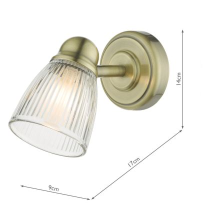 Där Lighting CED0775 - Lampă de perete pentru baie CEDRIC 1xG9/25W/230V IP44 alamă