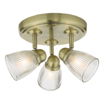Där Lighting CED7675 - Aplică spot pentru baie CEDRIC 3xG9/25W/230V IP44 alamă