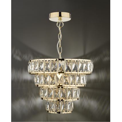 Där Lighting CER0135 - Candelabru pe lanț CERYS 1xE27/60W/230V auriu