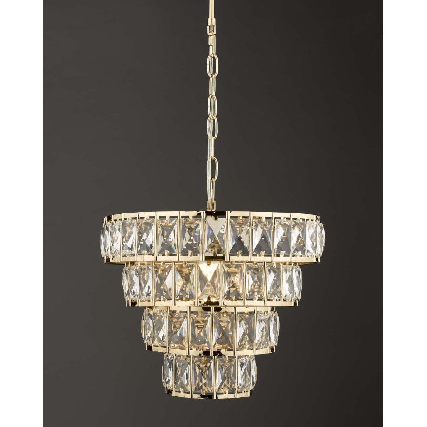 Där Lighting CER0135 - Candelabru pe lanț CERYS 1xE27/60W/230V auriu