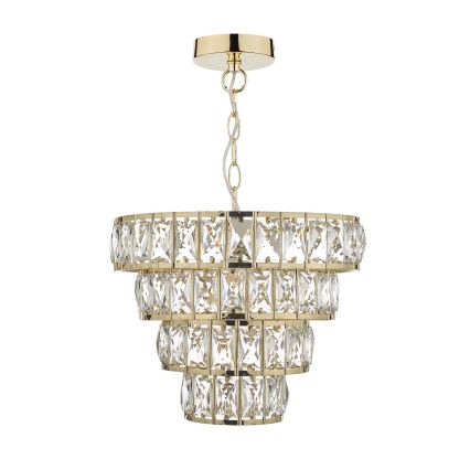 Där Lighting CER0135 - Candelabru pe lanț CERYS 1xE27/60W/230V auriu