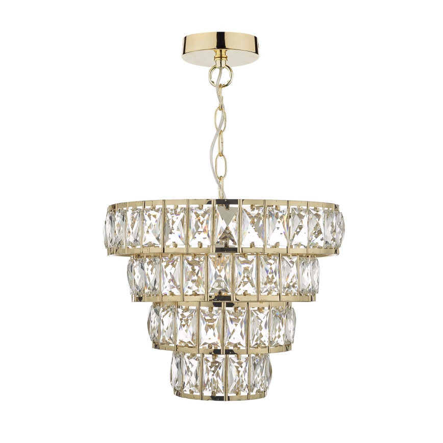 Där Lighting CER0135 - Candelabru pe lanț CERYS 1xE27/60W/230V auriu