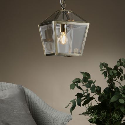 Där Lighting CHU0175 - Lustră cu lanț CHURCHILL 1xE27/60W/230V alamă