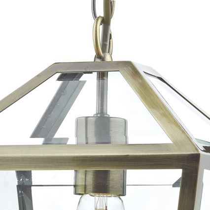 Där Lighting CHU0175 - Lustră cu lanț CHURCHILL 1xE27/60W/230V alamă