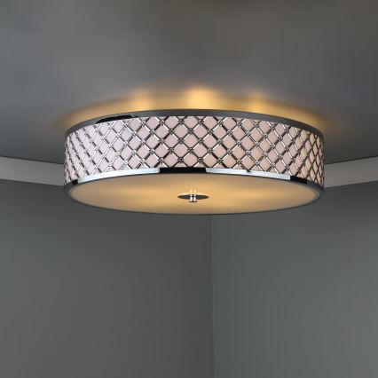 Där Lighting CIV5050 - Plafonieră CIVIC 5x E14/60W/230V, diametru 50 cm, crom lucios