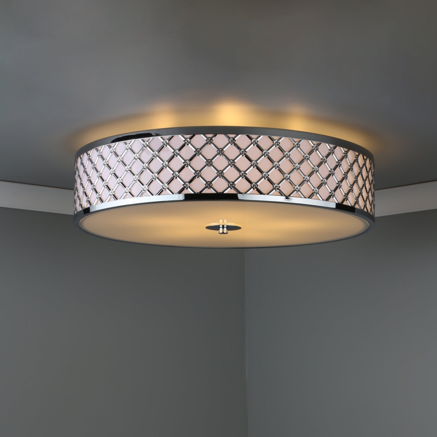 Där Lighting CIV5050 - Plafonieră CIVIC 5x E14/60W/230V, diametru 50 cm, crom lucios