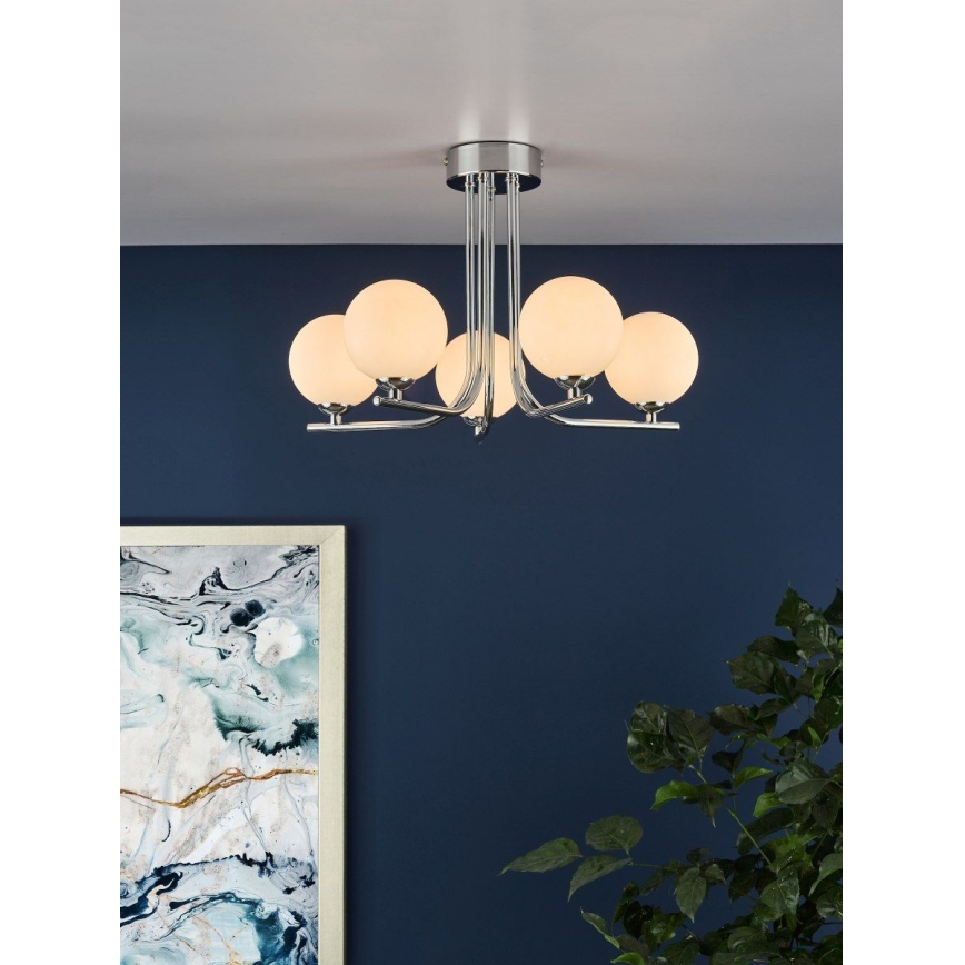 Där Lighting CRA5450-02 - Lustră pe tijă CRADLE 5xG9/25W/230V crom lucios