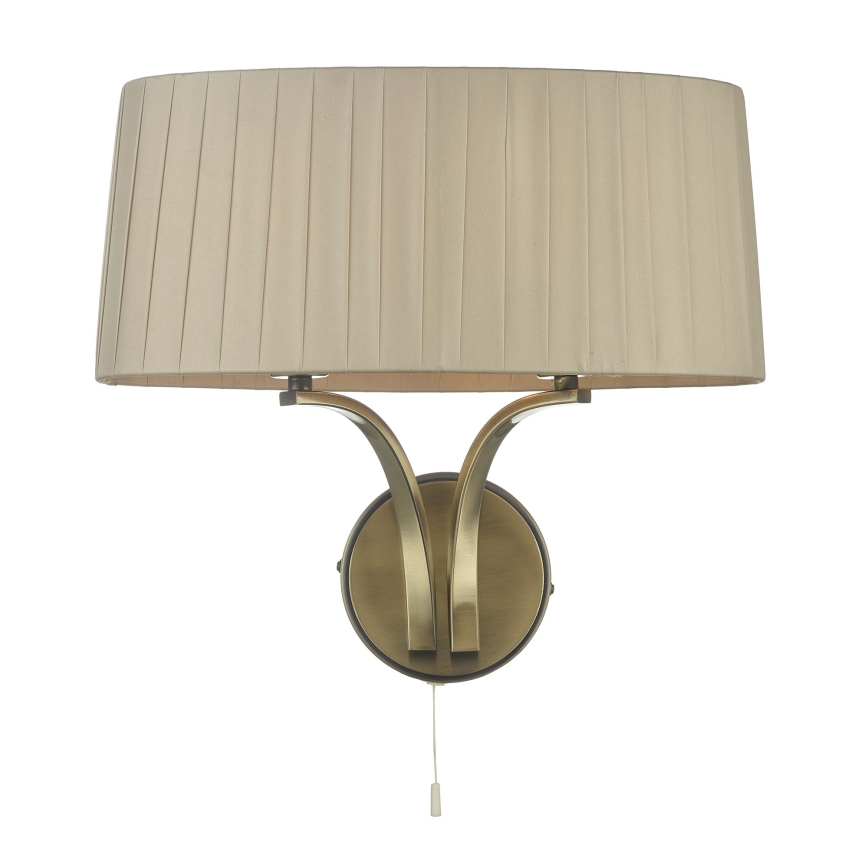 Där Lighting CRI0929 - Lampă de perete CRISTIN 2xE14/40W/230V alamă/taupe
