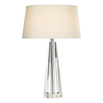 Där Lighting CYP4208 - Lampă de masă CYPRUS 1xE27/60W/230V crem/transparent