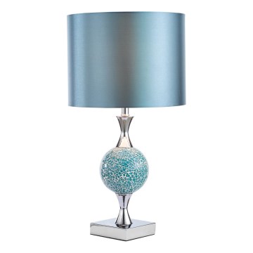 Där Lighting ELS4223 - Lampă de masă ELSA 1xE27/40W/230V albastru/crom lucios