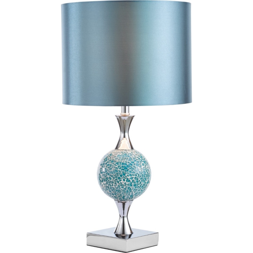 Där Lighting ELS4223 - Lampă de masă ELSA 1xE27/40W/230V albastru/crom lucios
