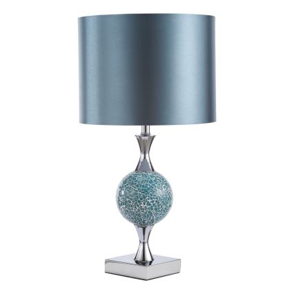 Där Lighting ELS4223 - Lampă de masă ELSA 1xE27/40W/230V albastru/crom lucios