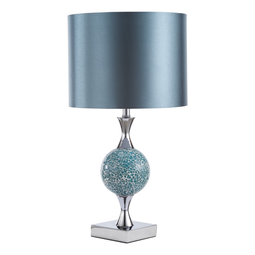 Där Lighting ELS4223 - Lampă de masă ELSA 1xE27/40W/230V albastru/crom lucios