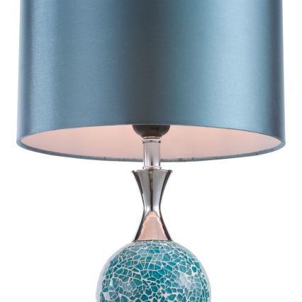 Där Lighting ELS4223 - Lampă de masă ELSA 1xE27/40W/230V albastru/crom lucios
