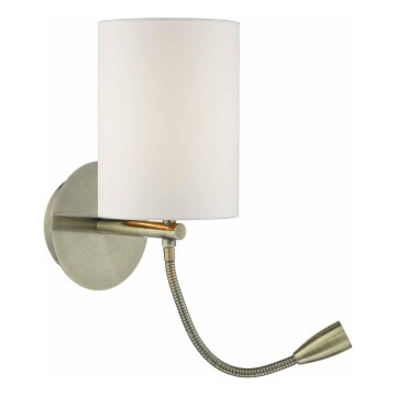Där Lighting FET0775 - Aplică LED de perete FETA 1xE27/60W/230V + LED/1W alamă