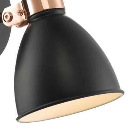 Där Lighting FRE0722 - Aplică de perete tip spot FREDERICK 1xE14/40W/230V neagră