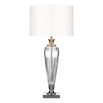 Där Lighting HIN4208 - Lampă de masă HINTON 1xE27/60W/230V alb/crom lucios