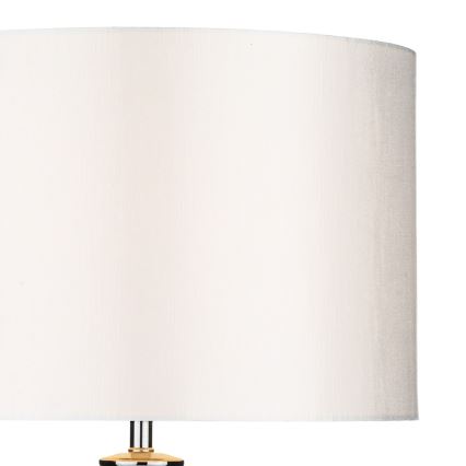 Där Lighting HIN4208 - Lampă de masă HINTON 1xE27/60W/230V alb/crom lucios