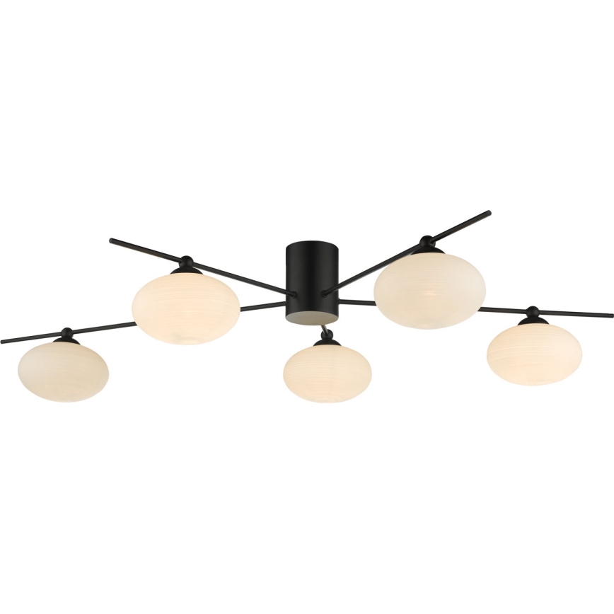 Där Lighting JAS5422 - Lustru aplicat JASPER 5xG9/25W/230V, negru