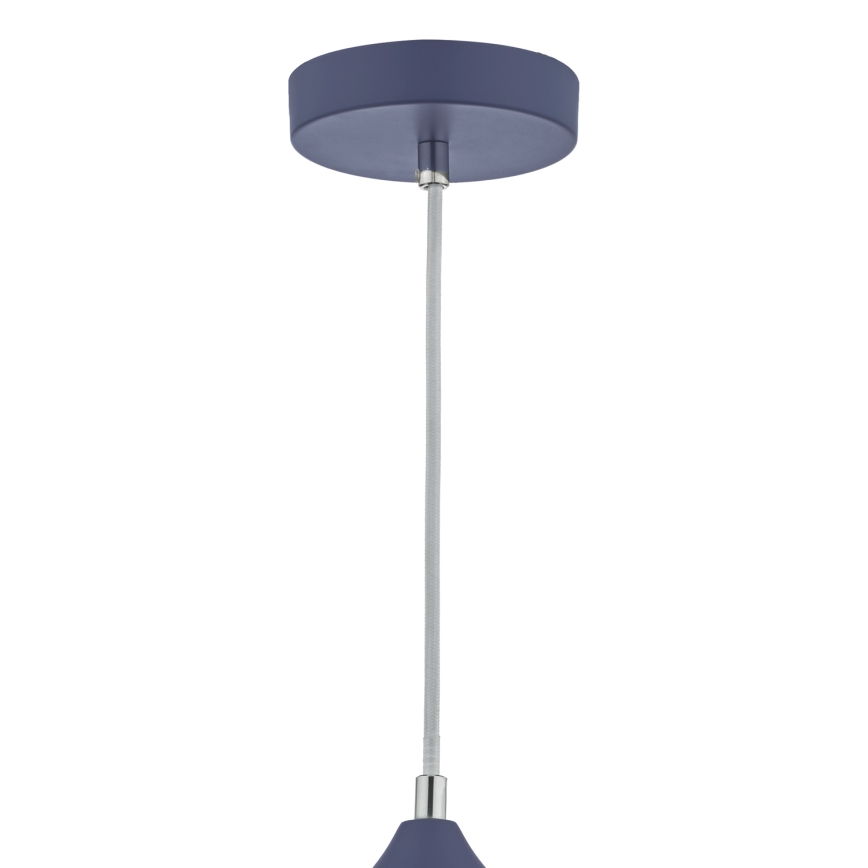 Där Lighting KAE0123 - Lustră suspendată pe cablu KAELAN 1xE27/60W/230V albastră