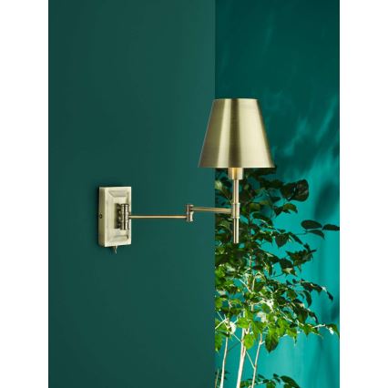 Där Lighting KEN0775 - Lampă de perete flexibilă KENSINGTON 1xE14/25W/230V alamă