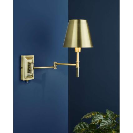 Där Lighting KEN0775 - Lampă de perete flexibilă KENSINGTON 1xE14/25W/230V alamă