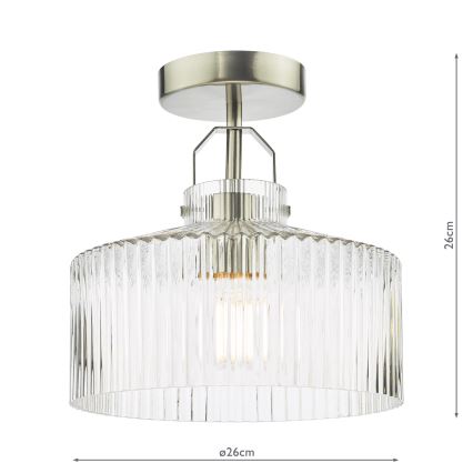 Där Lighting LEN4846 - Lustră aplicată LENKA 1xE27/60W/230V crom mat