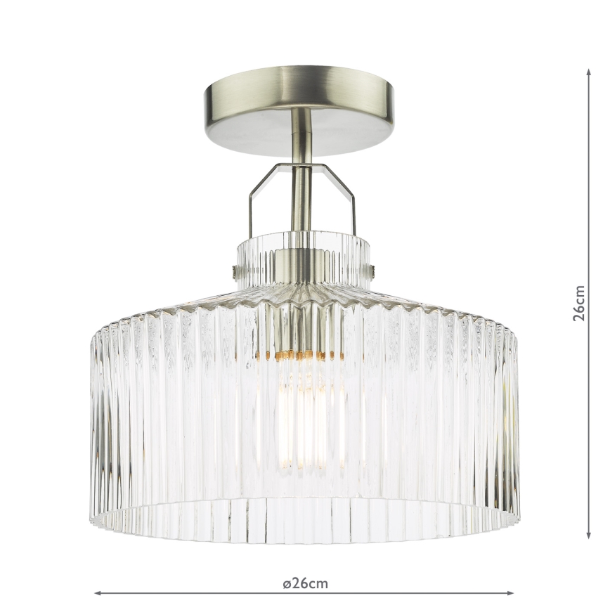 Där Lighting LEN4846 - Lustră aplicată LENKA 1xE27/60W/230V crom mat