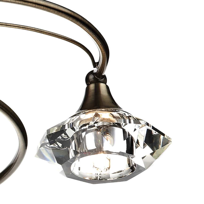 Där Lighting LUT0675 - Lustră de tavan aplicată LUTHER 6xG9/40W/230V, alamă