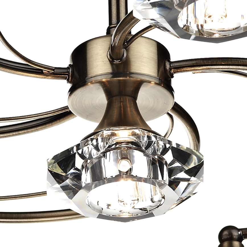 Där Lighting LUT0675 - Lustră de tavan aplicată LUTHER 6xG9/40W/230V, alamă