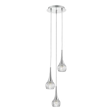 Där Lighting LYA0350 - Lustru suspendat pe cablu LYALL 3xG9/40W/230V crom lucios