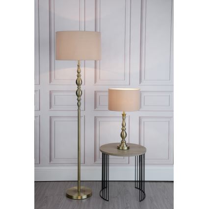 Där Lighting MAD4275 - Lampă de masă MADRID 1xE27/60W/230V maro/alamă
