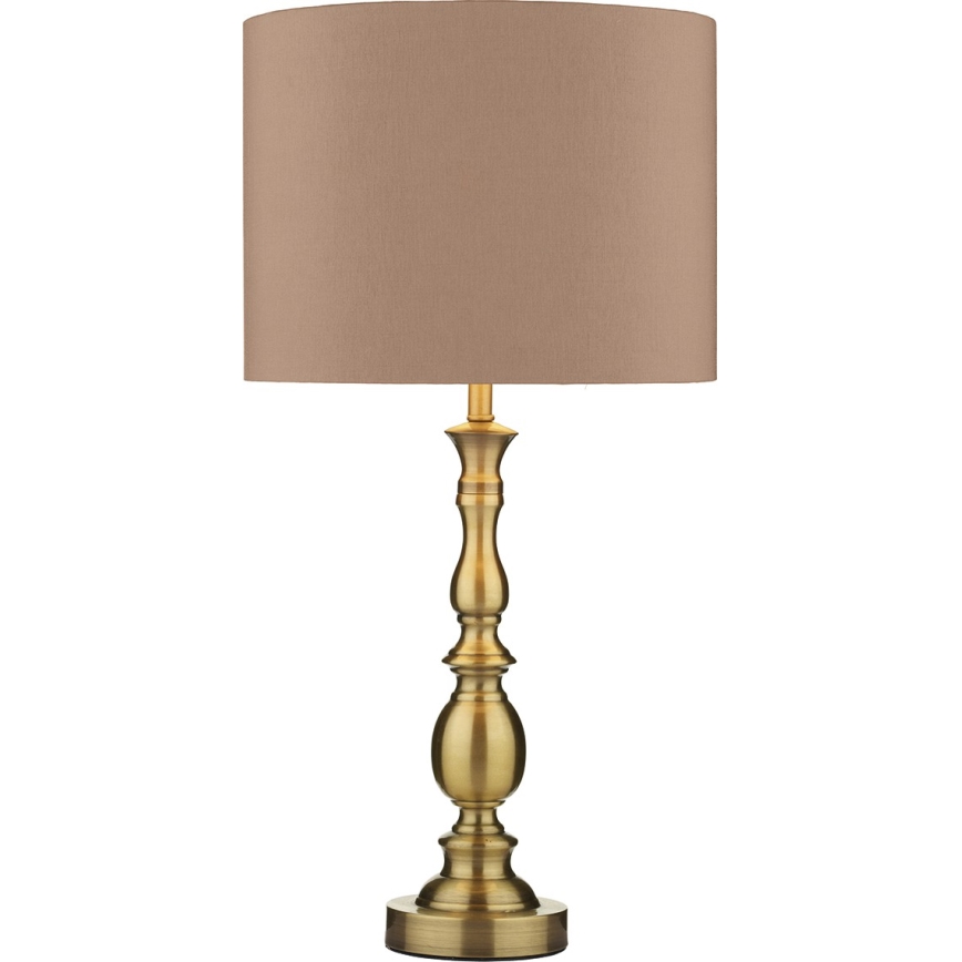 Där Lighting MAD4275 - Lampă de masă MADRID 1xE27/60W/230V maro/alamă