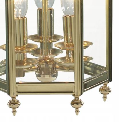 Där Lighting MOO0340 - Candelabru pe lanț MOORGATE 3xE14/60W/230V, alamă